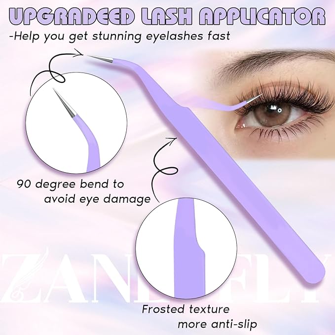 Self Adhesive Lash Clusters Natural No Glue Individual Lashes 10-12MM Wispy Self Adhesive Eyelash Clusters with Clear Strips DIY Eyelash Extensions by zanlufly