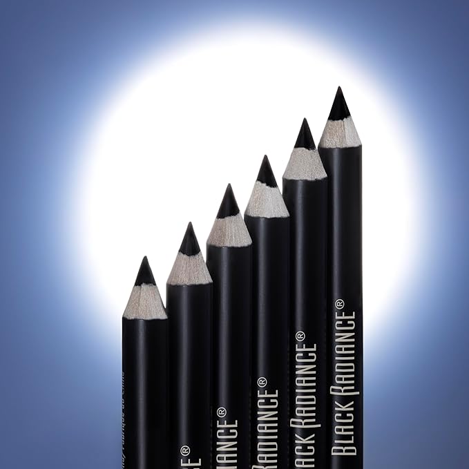 Black Radiance Twin Pack Eyeliner Pencil, Creamy Dual-Purpose Formula for Eyes & Brows, Intense Black Pigments, Long-Lasting Definition - Truly Black