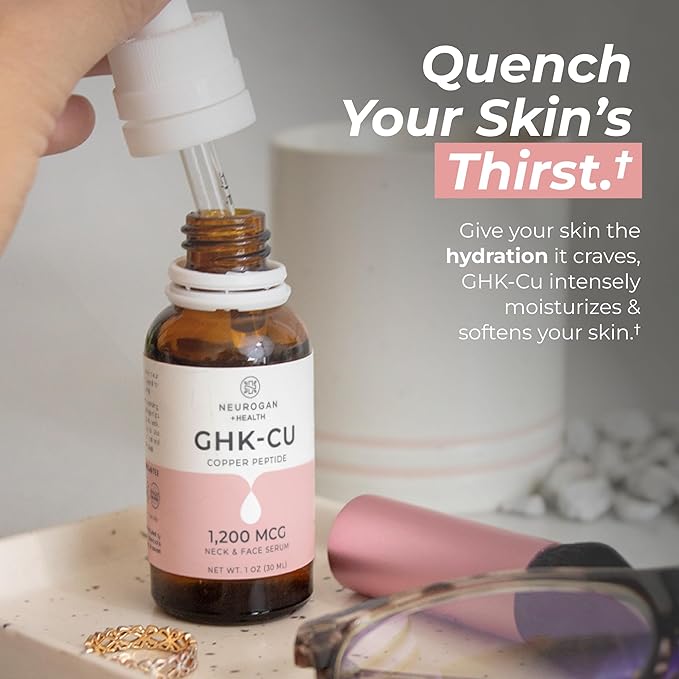 Neurogan - GHK-Cu (Copper Peptide) Neck & Face Serum 1,200mcg (1 oz bottle)