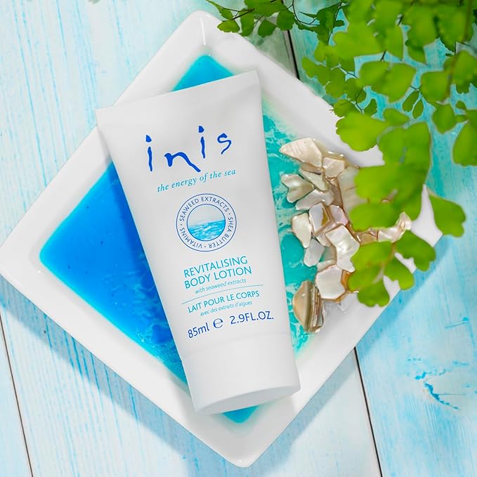 Inis the Energy of the Sea - Revitalizing Body Lotion Travel Size for Women and Men, Mini Daily Body Moisturizer with Seaweed, Shea Butter and Vitamin E, Clean Ocean Fresh Scent, 2.9 fl oz