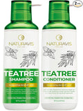 Tea Tree Oil and Mint Shampoo and Conditioner Set - Sulfate and Paraben Free Formula for Women and Men - Enriched with Peppermint to Help with Dandruff and Itchy, Dry Scalp - Color Safe and Hydrating