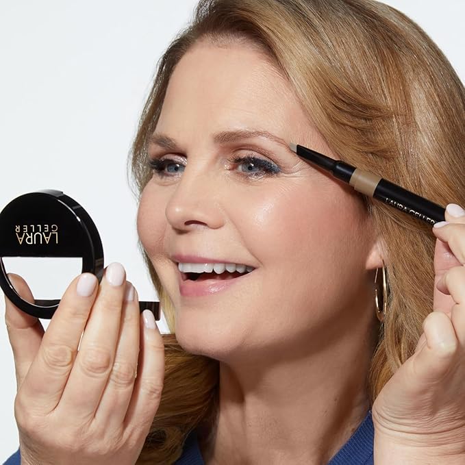 LAURA GELLER NEW YORK Sculpt-n-Stay 2-in-1 Waterproof Eyebrow Pencil & Brow Gel – Blonde – Fills Sparse Brows, Defines & Sets – Smudge-Proof, Long-Lasting, Natural Finish