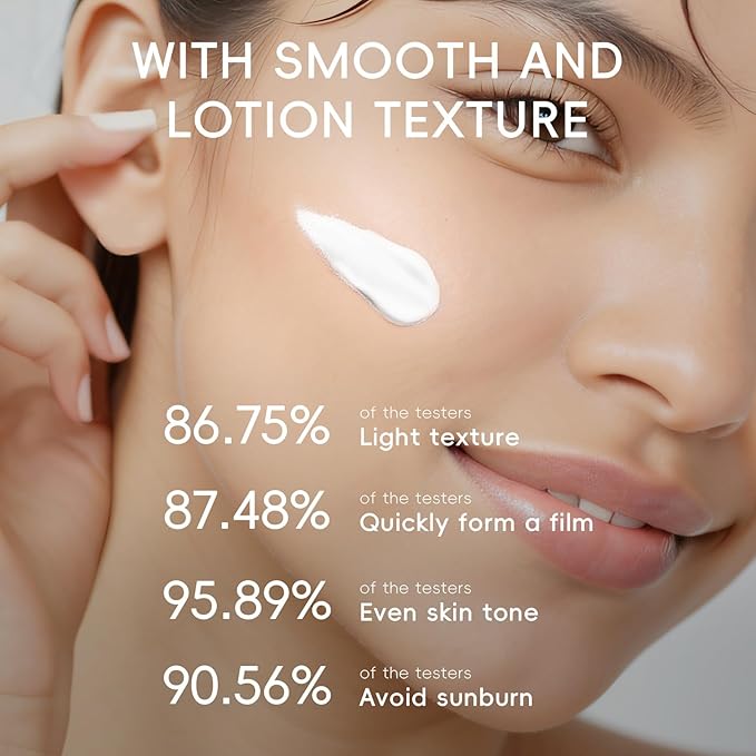 Sunscreen SPF 50 PA+++, Cherry Blossoms Essence Isolation Cream Suncare Moisturizing Sunscreen for Face & Body, Lightweight, Fast-Absorbing, Hydrating & Non Greasy Sun Protection for All Skin Types