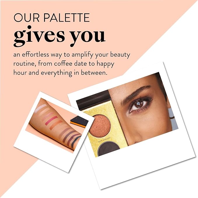 Mented Cosmetics Eyeshadow Palette Nude and Dark Eyeshadows, Vegan, Paraben-Free Cruelty-Free Makeup, Made in USA, Neutral and Dark Glam Eyeshadow, 17g/0.63oz, 10 Pan, Everynight