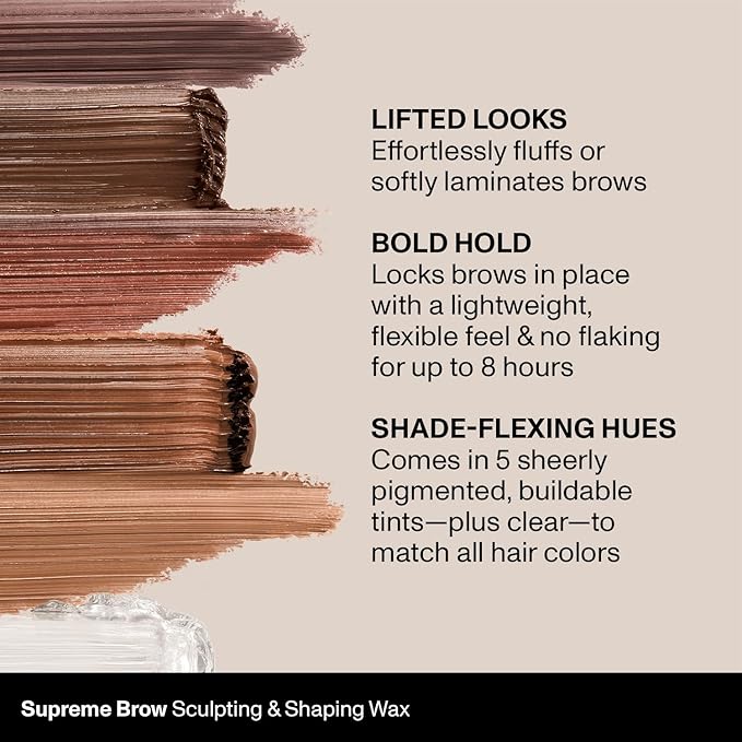 Morphe Supreme Brow Wax - Sculpting & Shaping Eyebrow Wax with a Long-Lasting, Water-Resistant Formula -Designed to Create a Fluffed or Laminated Look - Clear (0.21 oz)