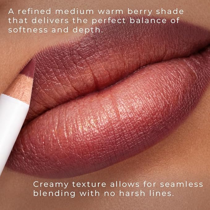Honeybee Gardens Irresistible Charisma Lip Liner, Matte Medium Warm Berry Pencil for Defining Lips, Long-Lasting Creamy Lip Color, Precision Lip Pencil, Vegan Gluten-Free Makeup Beauty, 0.04 oz