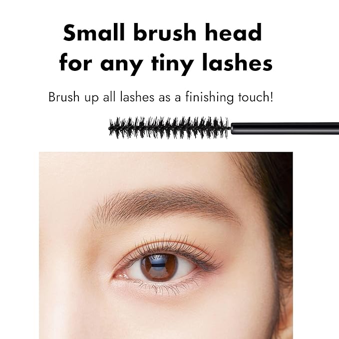 KISSME Heroine Make Micro Mascara Advanced Film EX, Enhance every lash with an Ultra-fine brush type, Black
