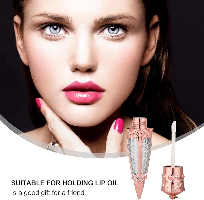 FRCOLOR Refillable Lip Gloss Tubes Set 10Pcs Radish Design Compact Empty Lip Balm Containers Leak-Proof Diy Portable Makeup Accessories