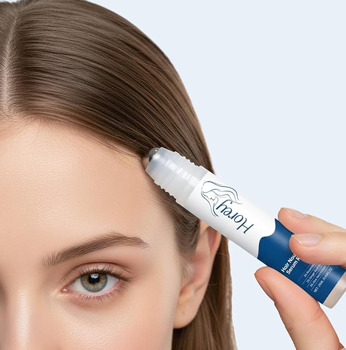 Rosemary Hair Growth Serum Roll On – 3% Rosemary, 2% Ginger Root Oil & 3% Aloe Vera Extract | Strengthens Hair, Reduces Hair Fall | Paraben & Sulfate-Free | Women & Men | 25 ml