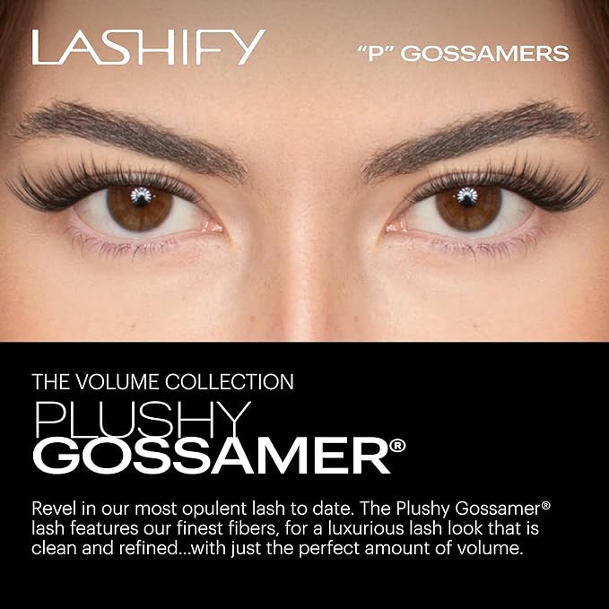 Lashify Plushy 16mm Gossamer Lashes in Chocolate Color, Easy DIY False Lashes for a Voluminous Yet Still Natural Look