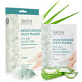 Skin Aesthetics Sea Salt & Aloe Foot Masks - Moisturizes & Exfoliates Dry, Cracked Feet, Hydrating Foot Mask - Dermatologist Tested Korean Skincare - Clean Beauty, Cruelty-Free - 3 Pairs