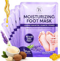 6 Pack Moisturizing Foot Mask for Dry Cracked Feet, Restoring & Hydrating Socks with Lavender, Shea Butter, Jojoba Oil & Vitamin E, Feet Mask for Women & Men Foot Care