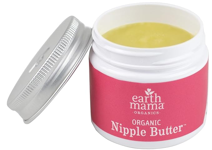 Earth Mama Organic Nipple Butter - 2 fl oz 6pk - Lanolin-Free Nipple Cream - Safe, Soothing Balm for Breastfeeding - Postpartum Essentials for Nursing