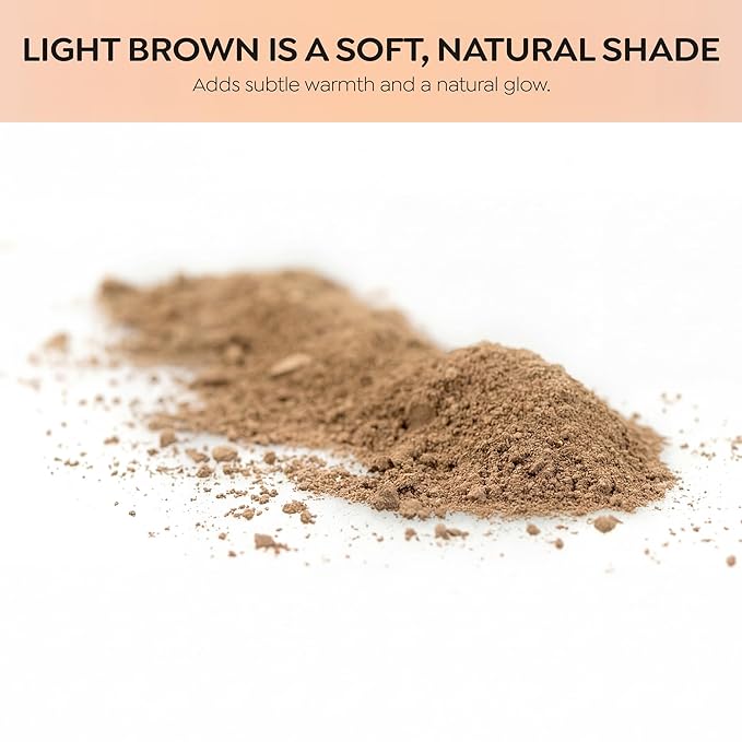 Natural Eyebrow Powder Kit Mica Brow Powder Makeup Kit with Professional Angled Brush 10 Natural Shades No Parabens or Chemicals Eyebrow Shaper Kit