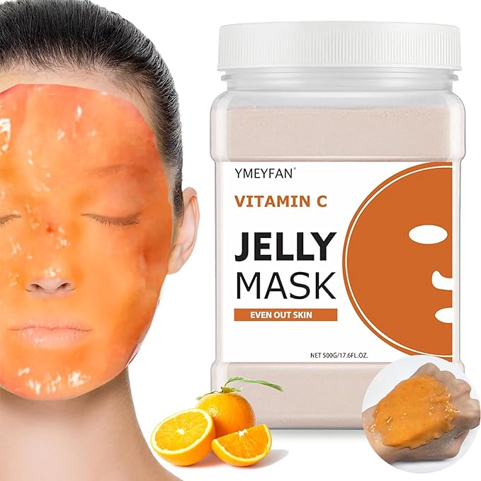 YMEYFAN Jelly Mask for Facials Professional - Vitamin C Jelly Mask Powder, Even Face Skin Care for Facial Vajacial Peel Off Mask, Esthetician Supplies, Natural Ingredients Unscent
