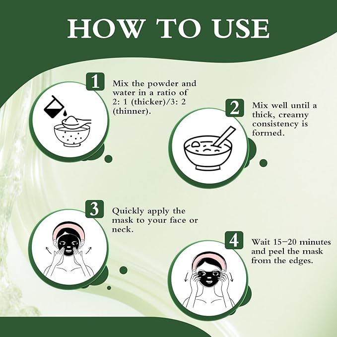 Pjordo Powder Jelly Mask for Facials Professional, Peel Off Facial Mask for Hydrating & Moisturizing, Hydrojelly Mask for Women Men Skin Care, Home DIY Spa Use for All Skin with Tea Tree