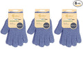 Evridwear Exfoliating Dual Texture Bath Gloves for Shower, Spa, Massage and Body Scrubs, Dead Skin Cell Remover, Gloves with Hanging Loop (3 Pairs Heavy)