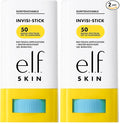 e.l.f. SKIN Suntouchable Invisi-Stick SPF 50, Clear Sunscreen For A Natural Finish, Made With Moisturizing Sunflower Seed Oil, Vegan & Cruelty-Free, (Pack of 2)