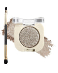 Sliver Shimmer Single Nude Eyeshadow Palette,Glitter Smooth Velvet Pressed Powder Eye Shadow,Longwear High Pigment Mini Monochrome Eyeshadow Lightweight Blendable Formula Women Daily Makeup-05