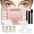 LASHVIEW Lash Lift Kit,Eyelash Perm Kit,Liquid Set,Semi-Permanent,Curling Perming,Wave Lift Extension Perm Se