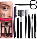 JPNK Eyebrow Trimmer Kit, 8 in 1 Scissors Professional Eyebrow Grooming Set for Women and Men with 5X Magnifying Mirror