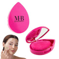 2pc Pink Dual-Sided Beauty Puff & Sponge – Carrying Case & Matching Mirror | Professional Makeup Blender for Flawless Application | Beauty Puff with Holder for Women – Soft