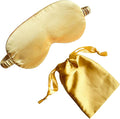 [1 Pack] QSYW Sleep Masks, Satin Eye Mask for Sleeping - Silky Eye Masks Bulk with Storage Bag & Elastic Strap,Golden