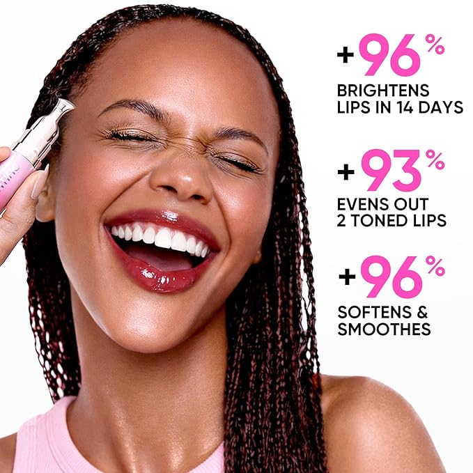 SKINTIFIC Peptide Brightening Lip Serum(01U Baby Pink-Update), Hydrating & Plumping Tinted Lip Gloss, Moisturizing Lip Balm with Polypeptides & Squalane for Glossy Sheer, Less Sweet