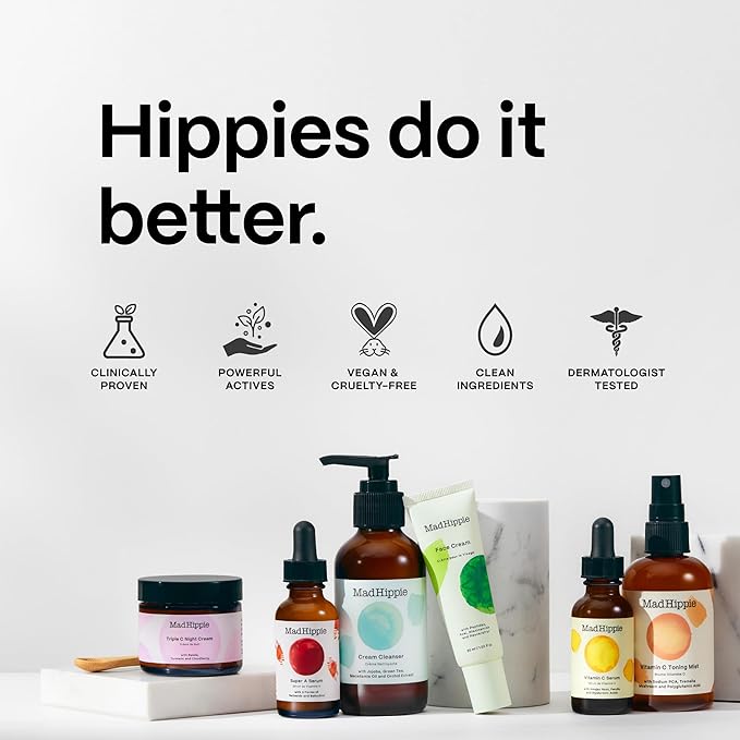 Mad Hippie Gel Cleanser - Jelly to Milky Hydrating Face Wash for Women/Men with Rose, Chamomile, and Hyaluronic Acid, 4 FL OZ