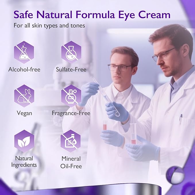 Advanced Triple-Action Eye Cream with Niacinamide, Retinol & Caffeine - Reduces Dark Circles, Puffiness & Fine Lines, Firms Delicate Eye Area, Anti-Aging Treatment for Brighter, Youthful-Looking Eyes
