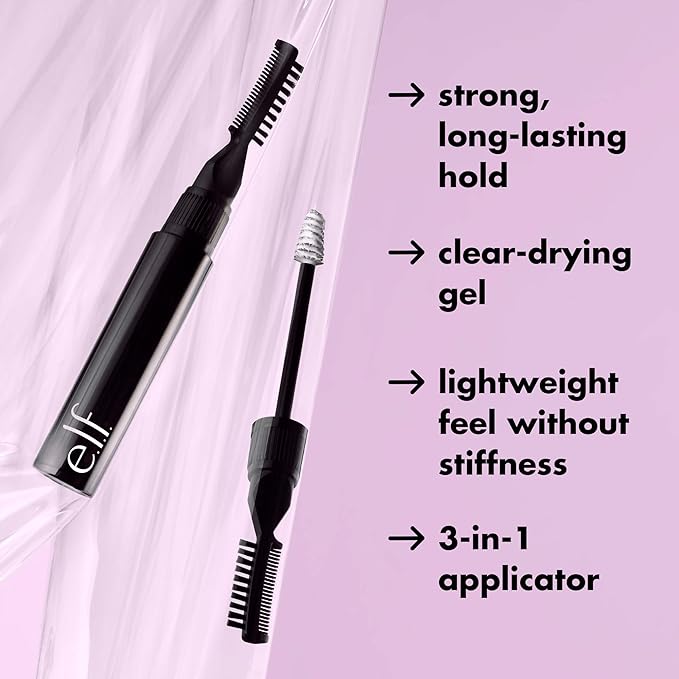 e.l.f. Brow Laminating Gel, Strong-Hold, Clear-Drying & Water-Resistant Brow Gel Creates Laminated Brows, Comb & Sculpt Brows, Vegan & Cruelty-free