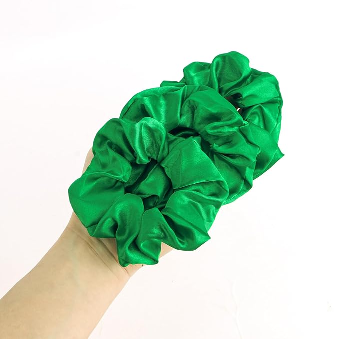 Silk Satin Scrunchies for Women Girls 24 PCS Hair Scrunchies Silk Satin Hair Ties for Thick Hair Bulk Hair Ties Hair Accessories