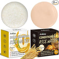 2 Pack Rice Water Shampoo and Conditioner Set for Hair Growth,Deep Cleansing for Scalp,Organic Protein & Vitamins for Damage Hair,Anti Hair Loss,Strengthen Hair Care for Volumizing,Smooth,Travel Soap