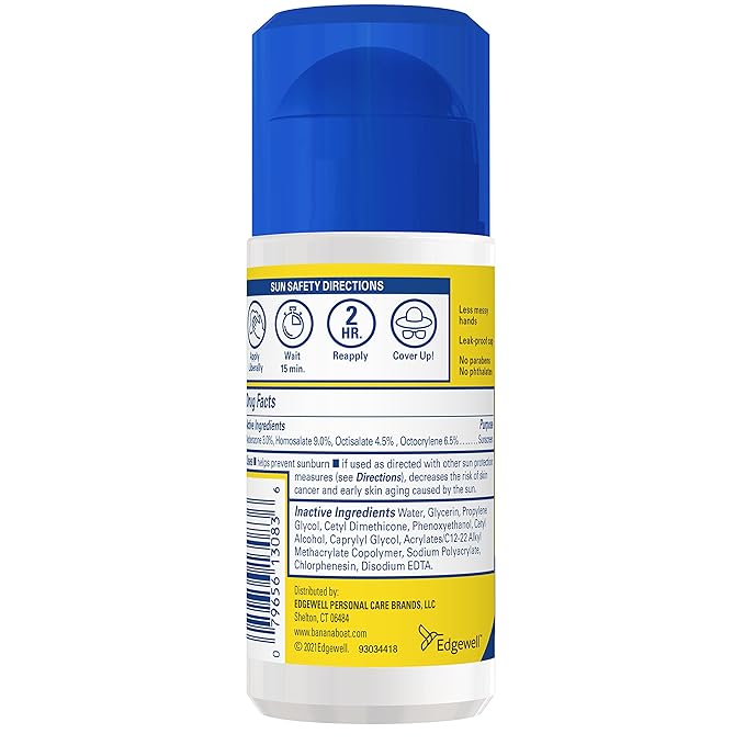 Banana Boat Sport Kids Sunscreen Roll On Lotion SPF 60, 2.5oz | Travel Size Sunscreen for Kids Roll On, Childrens Sunblock SPF 60, 2.5oz (Pack of 12)
