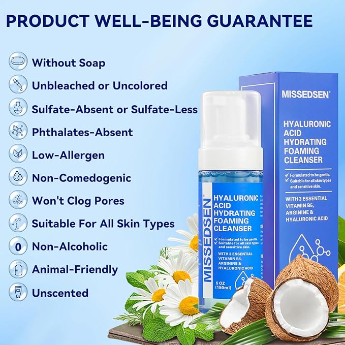 Face Wash for Acne and Oily Skin, Oil Control Foaming Cleanser, Fragrance Free, 5 oz (1, blue)