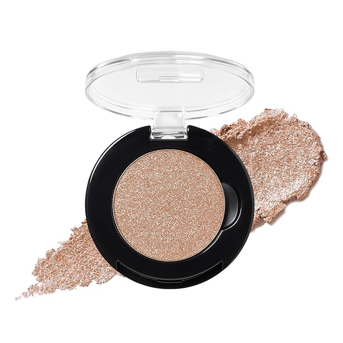 Refillable Eyeshadow Palette - Matte/Glitter/Duo-Chrome Pressed Powder & Cream Formula, Neutral/Shimmer/Smokey Multichrome, Travel-Friendly Iron Pan Refills (Glitter, D50)