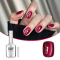 GAOY Glassy Cat Eye Gel Nail Polish, 16ml Glitter Holographic Nail Polish with Magnet, Reflective Translucent UV Gel, 2220 Ruby Crystal