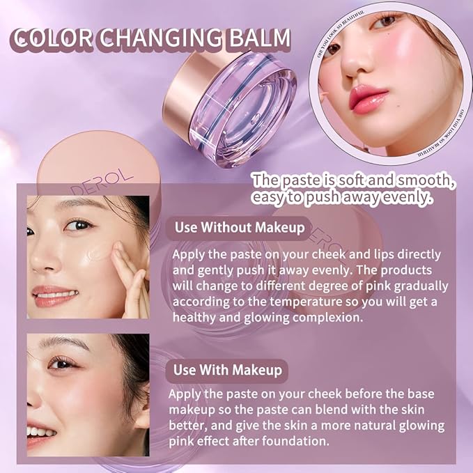 NewBang Moisturizing Blush Rouge Color Changing Blusher for Cheeks and Lips Balm Multi Use Cream Liquid Waterproof Gel for Cheeks & Lips Gloss Glossy Shiny Finish Makeup
