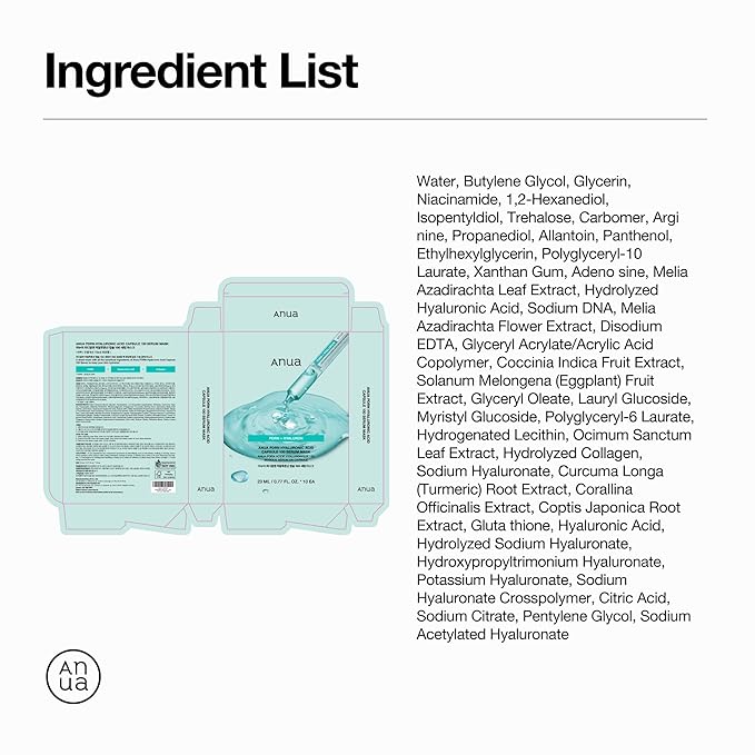 Anua PDRN Hyaluronic Acid Capsule 100 Serum Mask, Hydrating Face Mask for Glass Skin, Dewy Glow and Firm Looking Skin, Salmon DNA PDRN and Collagen, Korean Skin Care(10EA)