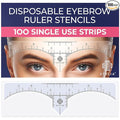Stylia Eyebrow Stencil Kit for Women – 100 Pack, Precision Brow Mapping Tool for Shaping, Best Eyebrow Stencils for Older Women & Beginners, Strong Adhesive, Universal Fit, Reusable Brow Templates