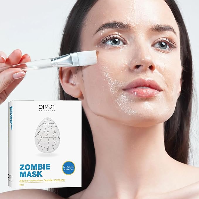 2025 New Zombie Facial Mask - Hydrating & Tightening Face Mask, Lifting, Deep Cleansing Pore, for Women & Men, 1 Box 8Pcs