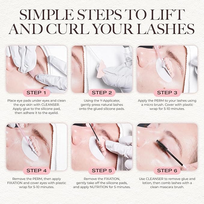 LASHVIEW Lash Lift Kit,Eyelash Perm Kit,Liquid Set,Semi-Permanent,Curling Perming,Wave Lift Extension Perm Se