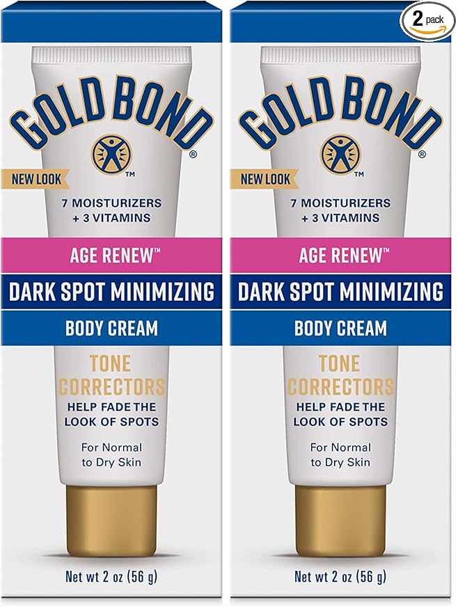 Gold Bond Age Renew Dark Spot Minimizing Age Renew Body Cream,2 oz.,With No Bleaching Agents,(Pack of 2)