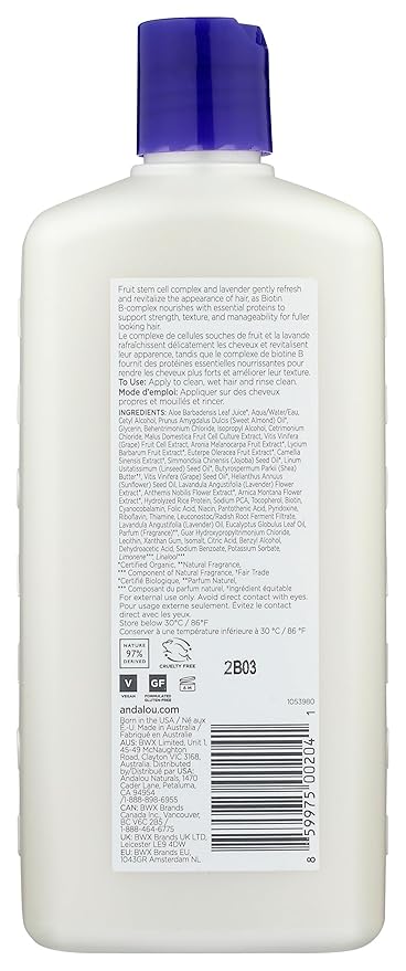 Andalou Naturals Lavender and Biotin Full Volume Conditioner, 11.5 Ounce