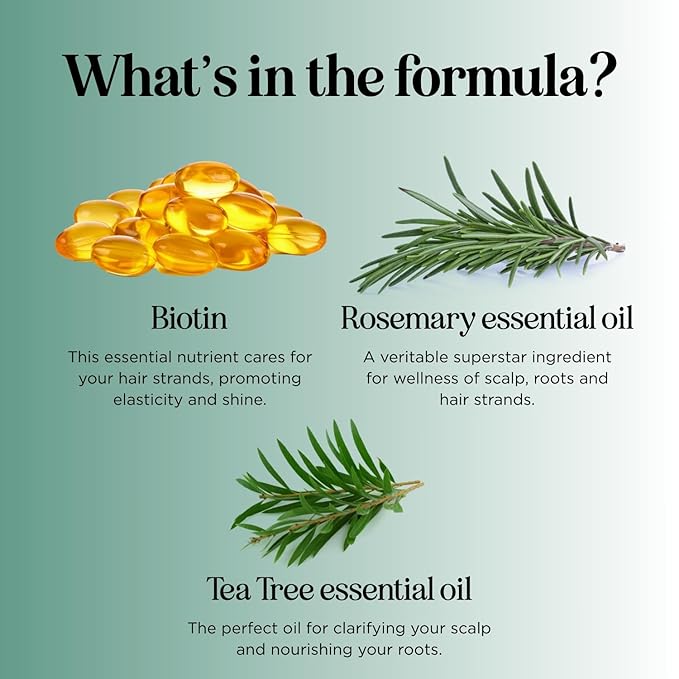 Volumizing Biotin and Rosemary Shampoo - Vegan Rosemary Biotin Shampoo for Thinning Hair for Women and Men with Nourishing B Vitamins & Tea Tree Oil - Paraben Silicone & Sulfate Free (32 Fl Oz)