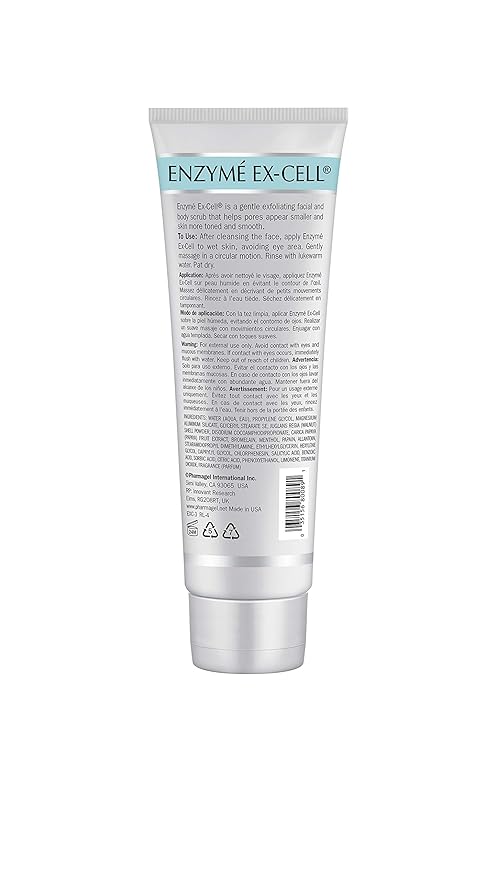 Pharmagel Enzyme Ex-Cell - Gentle Papaya Face Exfoliator Scrub for All Skin Types (3 Ounce)