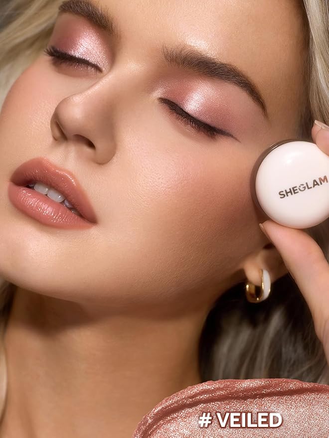 SHEGLAM Starstruck Cream Eyeshadow Pot High Pigment Long-lasting Shimmer Single Eyeshadow-Veiled