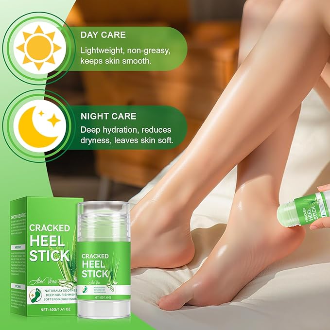 Cracked Heel Urea Stick,Aloe vera Scent,Foot Care Cream 60 Percent Stick,Maximum Strength Urea Cream for Feet,Moisturizer and Hydrates Dry Cracked Feet, Knees, Elbows, Hands