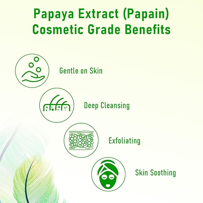 MAYKER Papaya Extract Powder with Papain 1.76oz, For Creating Custom Exfoliating Powders, Masks, Scrubs, and Wash-off Formulations