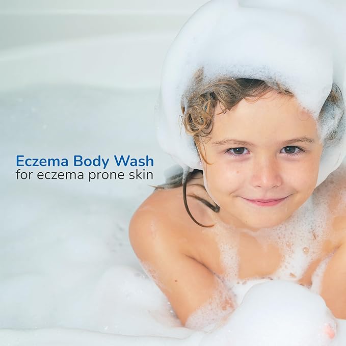Eczema 1 Ultra-Gentle Cleansing Primer, Kids Body Wash for Sensitive Skin, Tear Free, Non-Foaming, Hypoallergenic, Free of Fragrances & Dyes, Eczema Treatment for Kids (8 fl oz)